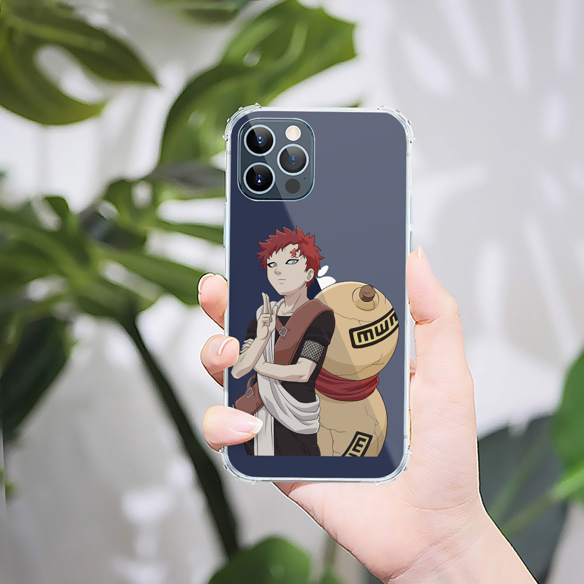 （画像用） NARUTO -ナルト- ガアラ Gaara 【iPhone 12シリーズ対応】透明スマホケース（クリアソフトケース）
